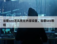 谷歌seo怎么优化内容设置，谷歌seo教程