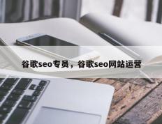 谷歌seo专员，谷歌seo网站运营