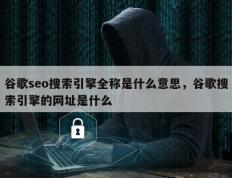 谷歌seo搜索引擎全称是什么意思，谷歌搜索引擎的网址是什么