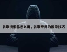 谷歌搜索器怎么用，谷歌专用的搜索技巧