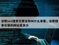 谷歌seo搜索引擎全称叫什么来着，谷歌搜索引擎的网址是多少