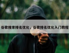 谷歌搜索排名优化，谷歌排名优化入门教程