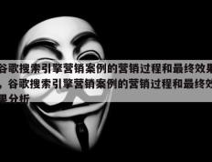 谷歌搜索引擎营销案例的营销过程和最终效果，谷歌搜索引擎营销案例的营销过程和最终效果分析