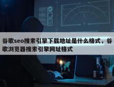 谷歌seo搜索引擎下载地址是什么格式，谷歌浏览器搜索引擎网址格式