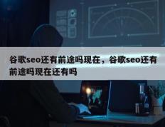 谷歌seo还有前途吗现在，谷歌seo还有前途吗现在还有吗