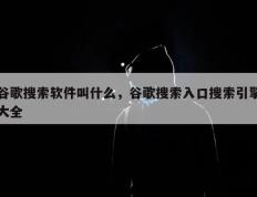 谷歌搜索软件叫什么，谷歌搜索入口搜索引擎大全