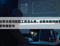 谷歌关键词抓取工具怎么用，谷歌关键词搜索量数据查询