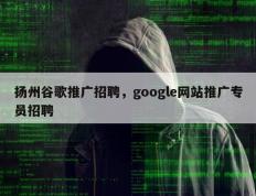 扬州谷歌推广招聘，google网站推广专员招聘