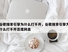谷歌搜索引擎为什么打不开，谷歌搜索引擎为什么打不开百度网盘