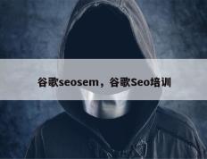 谷歌seosem，谷歌Seo培训