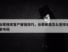 谷歌搜索客户邮箱技巧，谷歌邮箱怎么查找谷歌号码