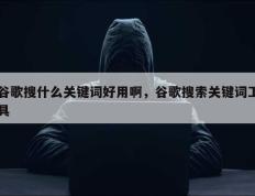 谷歌搜什么关键词好用啊，谷歌搜索关键词工具