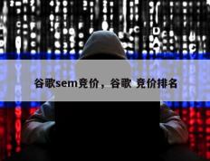谷歌sem竞价，谷歌 竞价排名