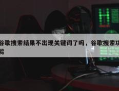 谷歌搜索结果不出现关键词了吗，谷歌搜索功能