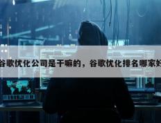 谷歌优化公司是干嘛的，谷歌优化排名哪家好