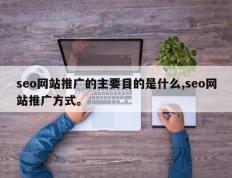 seo网站推广的主要目的是什么,seo网站推广方式。