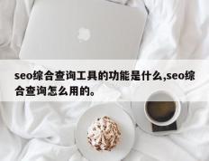 seo综合查询工具的功能是什么,seo综合查询怎么用的。