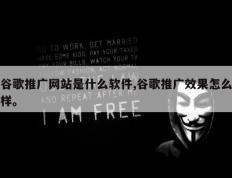谷歌推广网站是什么软件,谷歌推广效果怎么样。