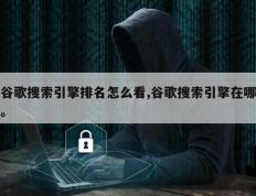 谷歌搜索引擎排名怎么看,谷歌搜索引擎在哪。