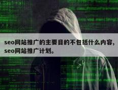 seo网站推广的主要目的不包括什么内容,seo网站推广计划。