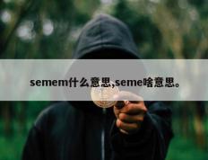 semem什么意思,seme啥意思。