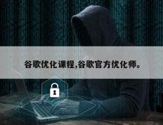 谷歌优化课程,谷歌官方优化师。