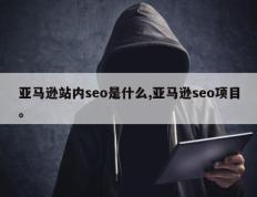 亚马逊站内seo是什么,亚马逊seo项目。