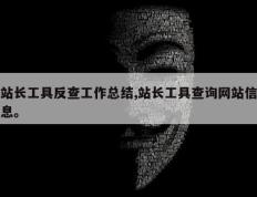 站长工具反查工作总结,站长工具查询网站信息。