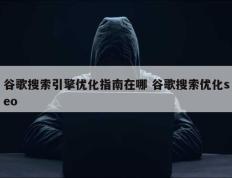 谷歌搜索引擎优化指南在哪 谷歌搜索优化seo