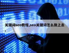 关键词seo教程,seo关键词怎么做上去。