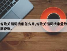 谷歌关键词搜索怎么用,谷歌关键词搜索量数据查询。