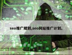 seo推广规划,seo网站推广计划。