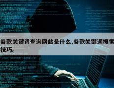 谷歌关键词查询网站是什么,谷歌关键词搜索技巧。