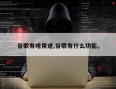 谷歌有啥用途,谷歌有什么功能。