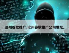 沧州谷歌推广,沧州谷歌推广公司地址。