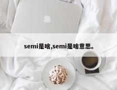 semi是啥,semi是啥意思。