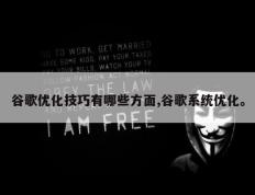 谷歌优化技巧有哪些方面,谷歌系统优化。