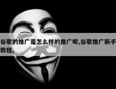 谷歌的推广是怎么样的推广呢,谷歌推广新手教程。