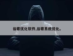 谷歌优化软件,谷歌系统优化。