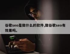 谷歌seo是做什么的软件,做谷歌seo有效果吗。