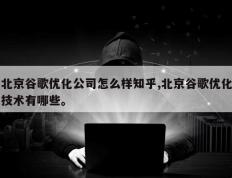 北京谷歌优化公司怎么样知乎,北京谷歌优化技术有哪些。