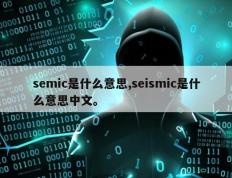 semic是什么意思,seismic是什么意思中文。
