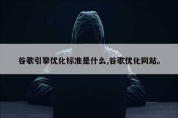 谷歌引擎优化标准是什么,谷歌优化网站。