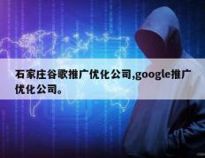 石家庄谷歌推广优化公司,google推广优化公司。