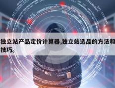 独立站产品定价计算器,独立站选品的方法和技巧。
