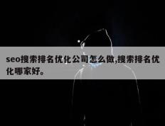 seo搜索排名优化公司怎么做,搜索排名优化哪家好。