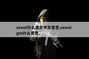 seoul什么意思中文意思,seoul gm什么意思。