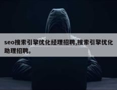 seo搜索引擎优化经理招聘,搜索引擎优化助理招聘。