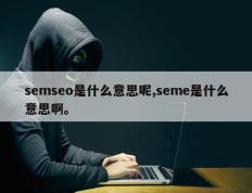 semseo是什么意思呢,seme是什么意思啊。