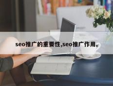 seo推广的重要性,seo推广作用。